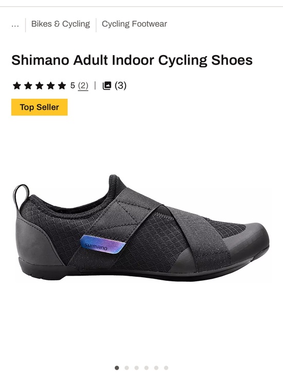 Shimano Shoes - Shimano Black Indoor Cycling Shoes - Size 39